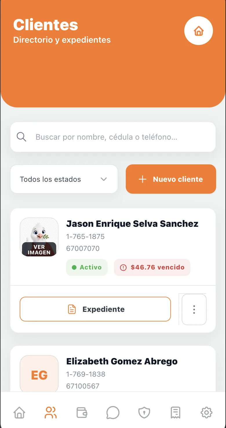 Directorio de clientes